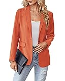 LPCBDEE 2022 Professional Womens Casual Blazers Long Sleeve Standing Collar Open Front Work Office J