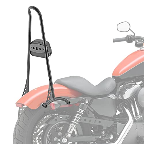 Wsays 21" Classic Styled Gloss Black Tall Passenger Backrest Sissy Bar Compatible With Harley 1996-2003 Harley Sportster Xl 883 1200 #TOP5