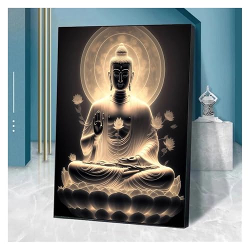 Cuadro de Buda en lienzo de 30x40cm para decoración zen de salón 3