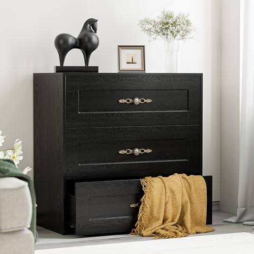 Belandi Wooden Dresser with 3 Large Drawers, Modular Media C
