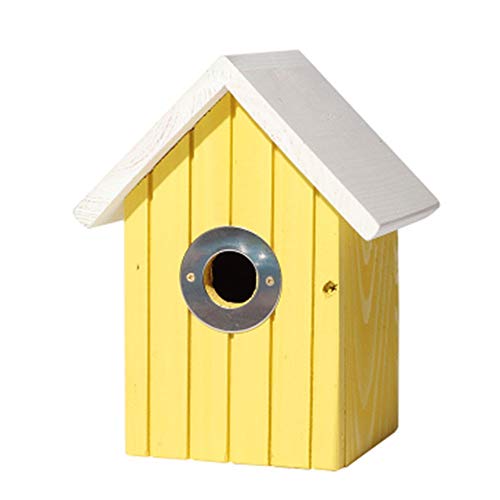 Creative Outdoor Decoration Perfect Gifting Option For Kids Retro Arts And Crafts Country Cottages Bird Feeder House Outdoor Wood Birdhouse For Small Bird Cabin Birdhouse Welcome Decorative Hand