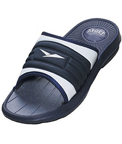ICS Men's Rubber Slide Sandal Slipper Comfortable Shower Beach Shoe Slip On