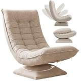 CASARIA Fauteuil Tout Confort pivotant 360 degrés crème...
