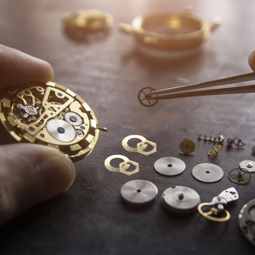 Cabilock Uhrwerk Ersatzteile Muttern Und Unterlegscheiben Set Für Wanduhr Quarz Uhr DIY Montage 12 Stück Metall Und Gummi Zubehör Für Präzise Zeitmessung Und Reparatur