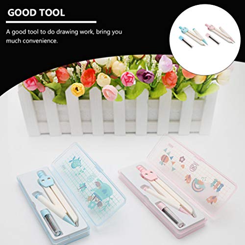 Toyvian 2Pcs Estudante de Matemática Geometria Bússola Desenho E Desenho de Bússola de Precisão para