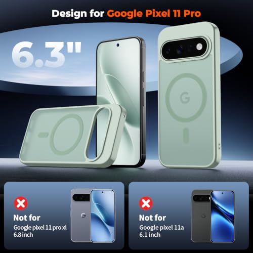 Image of SUPFINE Magnetic for Google Pixel 11 Pro Case - Light Green