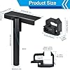 GADFISH No Drilling Side Flag Pole Mount Kit for Truck Bed,Universal Black Flagpole Holder Fit Up to 1.5 Pole
