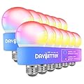 DAYBETTER Smart Light Bulbs, Alexa Light Bulb, WiFi Light Bulbs, RGBCW Color Changing Light Bulb A19 9W 800LM, Smart Bulbs That Work with Alexa & Google Assistant, Music Sync, No Hub Required, 12 Pack
