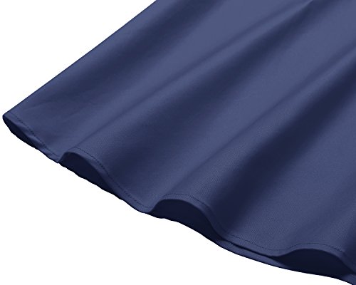 Bbonlinedress Women's Navy Blue 1950s Vintage Retro Knee Length Cocktail Swing Dress for Valentine's Day Date Night Evening Party 50s 60s Style Formal Prom Gown Navy L - Thumbnail 7