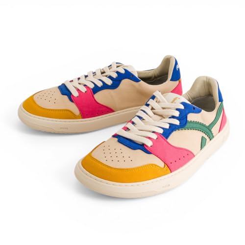 Image of Mango Barefoot Sneakers - 80's Retro Street Style - Unisex Minimalist Shoes - Zero-Drop Flexible Sole - Lightweight Design - Vegan Materials