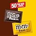 M&M'S Milk Chocolate & M&M'S Peanut Fun Size Candy Individually Wrapped Milk Chocolate Variety Pack Pantry Cube Easy Open and Close Dispenser for Convenient Snacking, 50 Ct Bulk Box