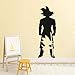 Tianpengyuanshuai Adesivo murale Stile Crescita di Goku Dragon Ball Personaggio Decalcomania da Muro in Vinile Boy Game Room Decoration Goku Silhouette Mural30X85cm