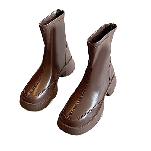 Bottines talons hauts hiver à plate-forme contre le mal de pieds
