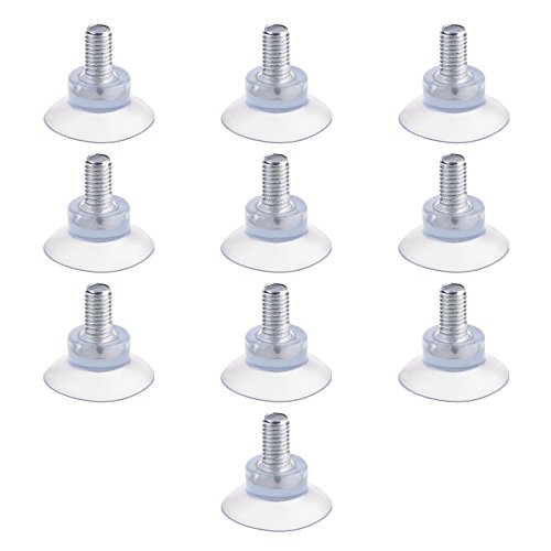 Bluecell 10 PCS M8x13mm Rubber Strong Suction Cup Replacements for Glass Table Tops with M8 Screw