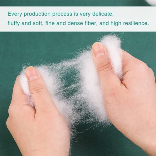 Image of LOKUNN High Resilience Pillow Fill, 500g Polyester Fiber, Stuffing for Pillows, Stuffed Animals, DIY Crafts