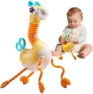 Montessori Giraffe Sensory Pull Toy for Toddlers