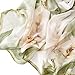 Pokeedioty Fashion Scarfs for Women Lightweight breathable Floral Pattern Sheer Scarfs Sun-proof Shawls Wraps (Lily green)