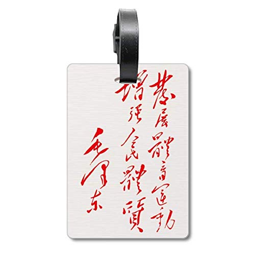 Étiquette de valise Mao Rouge : accessoire d'identification voyage
