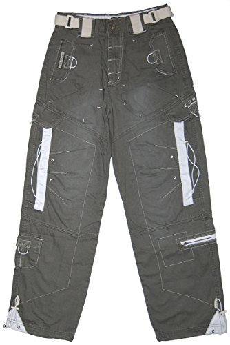 Jean cargo homme avec diverses poches et fermeture éclair fiable