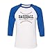 Vintage Baseball Mom Three-Quarter Raglan Sleeve Baseball Shirt Unisex Small White/Royal