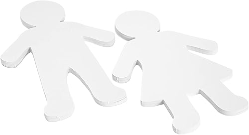 Miniatura 8 de Formas de papel  Paquete de 48 recortes de papel en blanco, papeles en forma de niño, recortes en forma de niños, perfectos para proyectos de clase