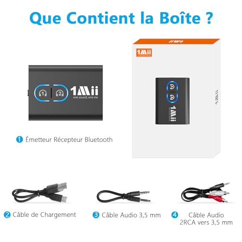 1Mii ML300 Transmetteur Récepteur Bluetooth 5.3 pour TV vers Casque – vue 7