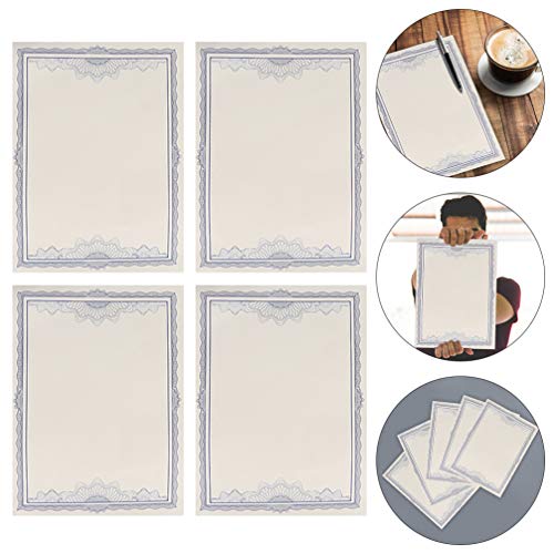 STOBOK 6Pcs Certificado Certificado Do Prêmio A4 Para Impressão de Papel Papel DIY Planície Em Branc