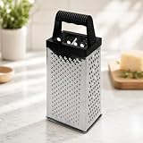 Ralador 4 Faces Em Aço Inox Com Pegador Ergonômico Multifuncional Para Queijo Legumes Frutas Chocolate Fatiar Ralar E Triturar Cozinha Doméstica E Profissional