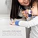 Ubbi 360° Baby Training Toothbrush with Safety Shield and Cover, Food-Grade Platinum Silicone, Gentle Cleaning for Infants, Smoothie Purple