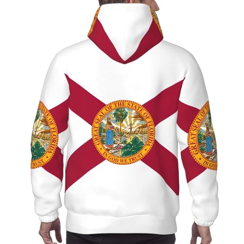 Sweat à capuche épais homme drapeau Floride molletonné - 5