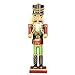 Cascanueces Navidad De Madera De Muñeco De Rey Y Soldado - 38CM Figuras De Navidad Grand Ornamentos De Artesanía De Cascanueces para Navidad - Cascanueces con Base - Soldado Tamborilero