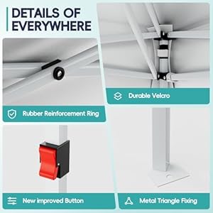 Canopy Tent 10x10 Pop Up, Easy Up Outdoor Canopy with Sidewall, PF 50+, Waterproof, Adjustable Canopy with Vented Roof for Party, 1 Wheel Bag, 8 Stakes, 4 Ropes, 4 Sandbags,White Canopy Tent 10×10 Pop Up Easy Up Outdoor Canopy with Sidewall PF 50 Waterproof Adjustable Canopy with Vented Roof for Party 1 Wheel Bag 8 Stakes 4 Ropes 4 SandbagsWhite