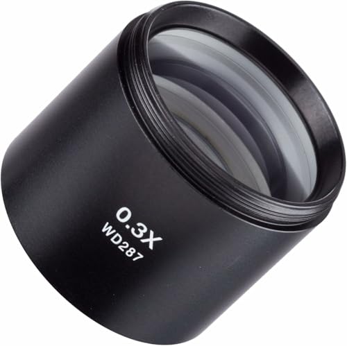 AmScope ZM03 0.3 X lente Barlow para zm series estéreo microscopio cabezales, 48 mm de diámetro para pantalla plana
