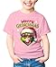 Produktbild MoonWorks® Kinder T-Shirt Weihnachten Mery Grinchmas Weihnachtsshirt Mädchen Weihnachtsoutfit rosa 141-152 (11-12 Jahre)