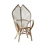 ACQUIRE Living Room Chair Style Vintage Natural Handmade Rattan Woven Lounge Chair Natural Single Le