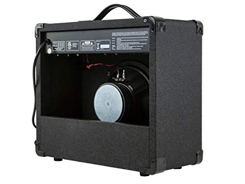 Monoprice 1x8 Guitar Combo Amplifier - Black, 20-Watt, 86dB of Gain - 1/4 Inch Input for Guitars, Aux MP3 Input, 3.5mm Headphone Output - Thumbnail 3