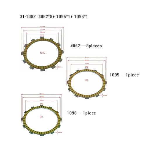Discos de embrague de fricción para motos GSX1300R 2002-2019 y DL1000 2