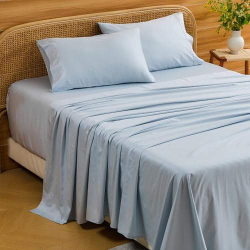 Image of Bedlifes 1000TC Egyptian Cotton Queen Sheets, 4Pcs 18-24 inch Extra Deep Pocket | Cooling & Breathable, Ultra Soft, Hotel Comfort, Sateen Weave, OEKO-TEX Certified, Easy-Care Machine Washable