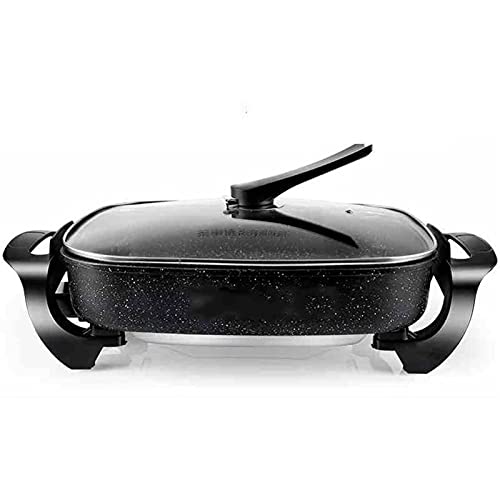 Electric Skillet Grill Combo with Tempered Glass Lid