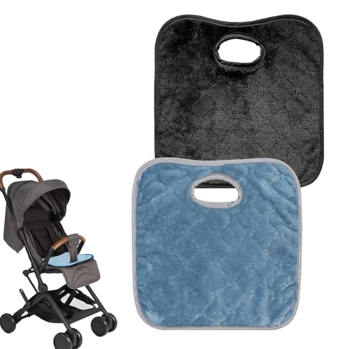 ZhouWei 2 Pezzi Protezione Sedile Auto Bambin, Impermeabili Protezione per Seggiolino Auto Copri Seggiolino Universale Antiscivolo Protezioni Copriseggiolino, per Neonati Bambini Nero Blu-Grigio