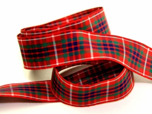 25mm Berisford Woven Tartan Ribbon 3 Frazer - per metre