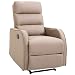 Kuingbhn Taburete Pie De Cama Sillón Relax con Reclinación Manual hasta 160°con Reposapiés Retráctil Esponja De Densidad Tapizado En PU para