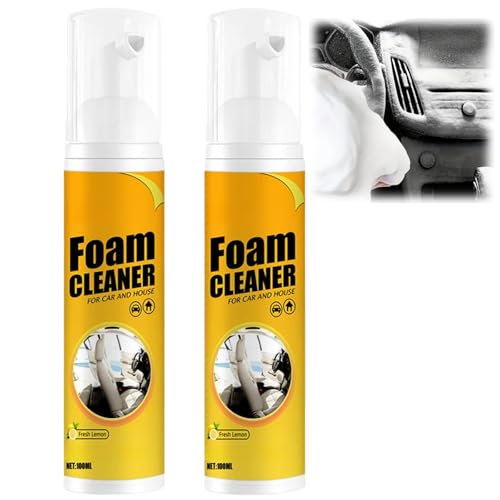 2PCS Multi-purpose Car Foam Cleaner,Multifunctional Car Foam Cleaner,No Flushing Upholstery Cleaner,Car Upholstery Cleaner,Foam Cleaner,Car Interior Foam Refinisher Cleaner,All Purpose Cleaner Car