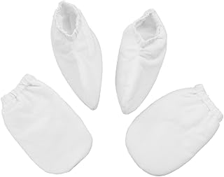 SAFIGLE 2 Guantes de Cera de para Manos y Pies de Aislantes y Lavables para de Spa Color Blanco