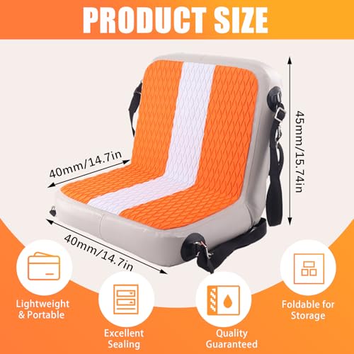 Paddle Board Sitz, Paddelsport-Sitz Universeller Aufblasbarer mit Rückenstütze Einstellbar Stand-Up-Paddleboard Surfboard Paddelbrettsitz für Outdoor Angeln Kajak Camping - 45x40cm