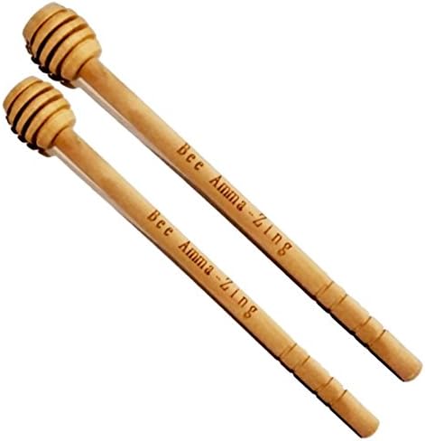 Kiri Honey - Honey Dippers Pack of 2 – Simple, Traditional Long Handled, Wooden drizzler, Spoon, Dibber, Server for Thick Sauce – Honey, Chocolate, Golden Syrup