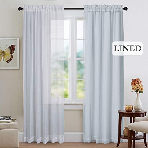 NICETOWN Blackout Curtain Liners for Sheer Curtains, Cold Heat Light Noise Blocking Liners with Rings: Easy to Open & Closed, Thermal Liners for 42" Wide x 84" Long Curtains, 2 PCs, 40" x 80" - image 3