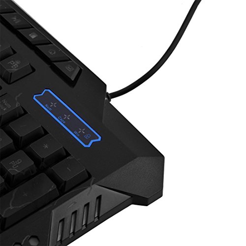 Teclado Gamer Ruilogod Ergonomico USB Retroiluminado miniatura 2