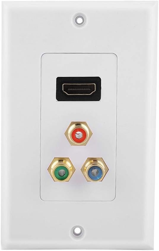 Amazon fosa HDMI ウォールプレート HDMI 3 RCA ウォールプレート ビデオ オーディオ アダプター ジャック