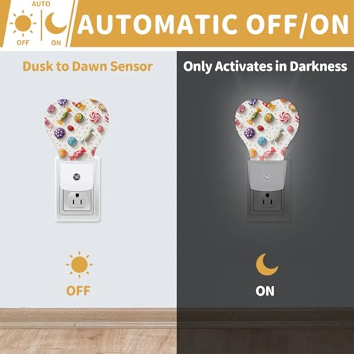 Luces nocturnas LED auto-regulables para pared 2 unidades miniatura 3